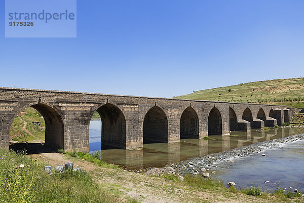 Türkei  Diyarbakir  Blick auf den Tigris River mit Tigris-Brücke