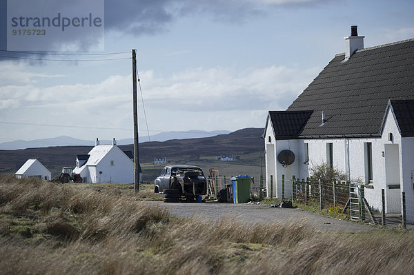 UK  Schottland  Häuser auf Isle of Skye