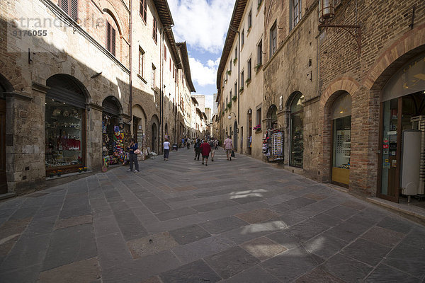 Italien  Toskana  San Gimignano  Fußgängerzone