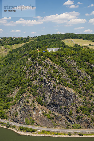 Deutschland  Rheinland-Pfalz  Blick auf die Loreley am Mittelrhein  Oberes Mittelrheintal