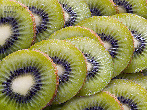 Kiwi Apterygidae Schnepfenstrauße Schnepfenstrauß Frucht Close-up aufgeschnitten