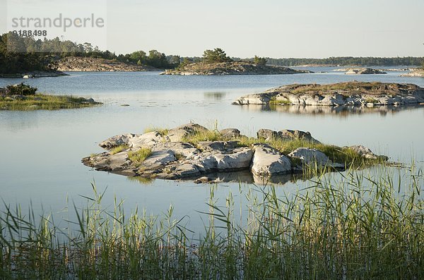 Felsbrocken Wasser klein Insel