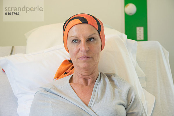 Patientin in ambulanter Chemotherapiebehandlung