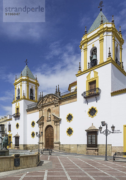 Kirche am Plaza del Socorro  Ronda  Provinz Málaga  Andalusien  Spanien