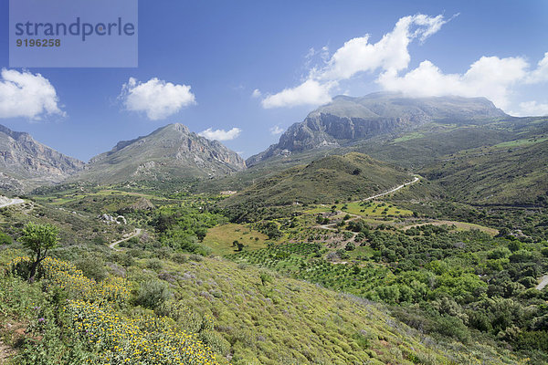 Tal von Megalopotamos  Kouroupa und Xiro-Berge  Rethymno  Kreta  Griechenland