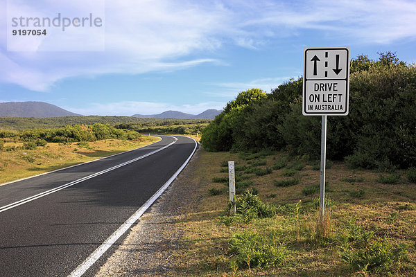 Verkehrszeichen  Linksverkehr  Australien