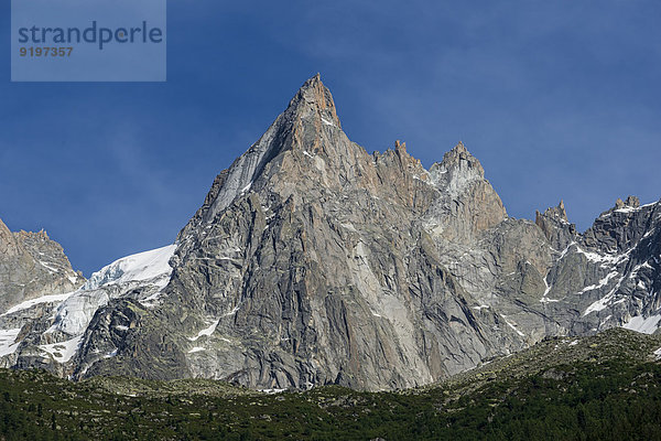 Aiguille de Blaitière  3522m  Aiguille des Ciseaux und Aiguille du Fou  Chamonix-Mont-Blanc  Haute-Savoie  Rhône-Alpes  Frankreich