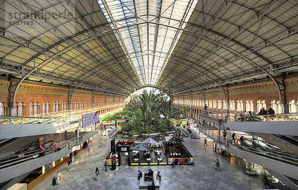Botanischer Garten Botanische Madrid Hauptstadt Spanien Haltestelle Haltepunkt Station Zug