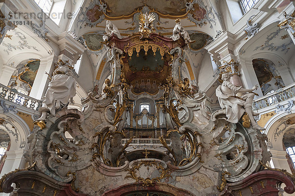Gnadenaltar von J. M. Feichtmayr  Basilika Vierzehnheiligen  erbaut 1743 bis 1772  Architekt Balthasar Neumann  Bad Staffelstein  Oberfranken  Bayern  Deutschland