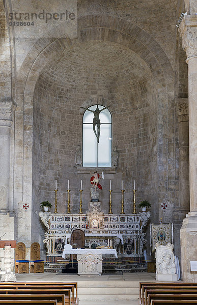 Chor  Apsis  romanischer Duomo Vecchio  alte Dom  San Corrado  12 - 13. Jh.  Molfetta  Provinz Bari  Apulien  Italien