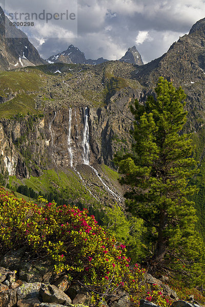 Anton-Renk-Wasserfall  Oberinntal  Tirol  Österreich  Europa