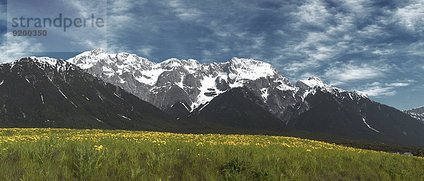 Mitterspitze und Griesspitze  Mieminger Gebirge  Tirol  Österreich  Europa