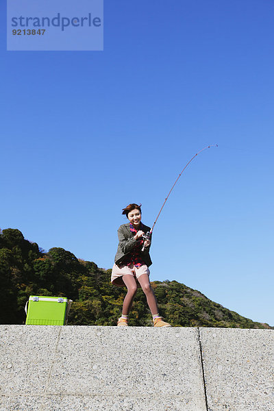 Frau angeln japanisch