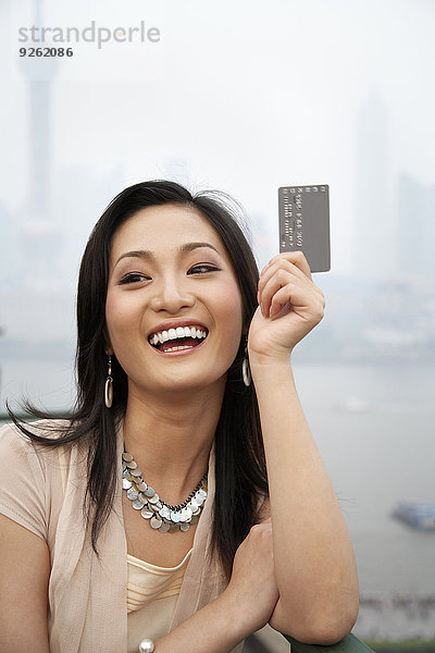 Frau Kredit Kreditkarte Karte