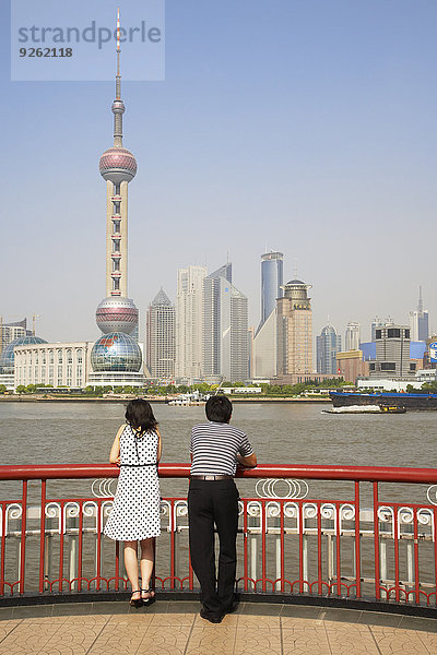 Skyline Skylines sehen Großstadt chinesisch China Shanghai