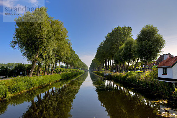 Belgien  Flandern  Westflandern  Kanal bei Damme