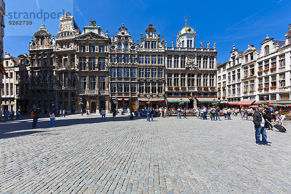 Belgien  Brüssel  Blick auf die Rathäuser am Grand Place