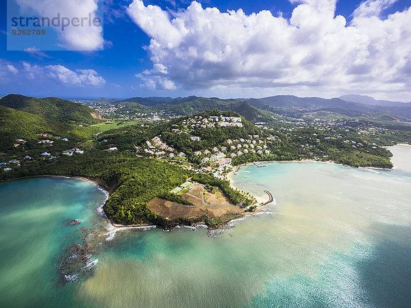 Karibik  St. Lucia  Choc Bay  Luftaufnahme Calabash Cove Resort