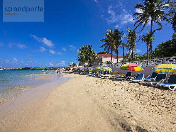 Karibik  St. Lucia  Strand bei Rodney Bay