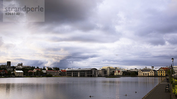 Insel  Reykjavik  Blick auf die Stadt