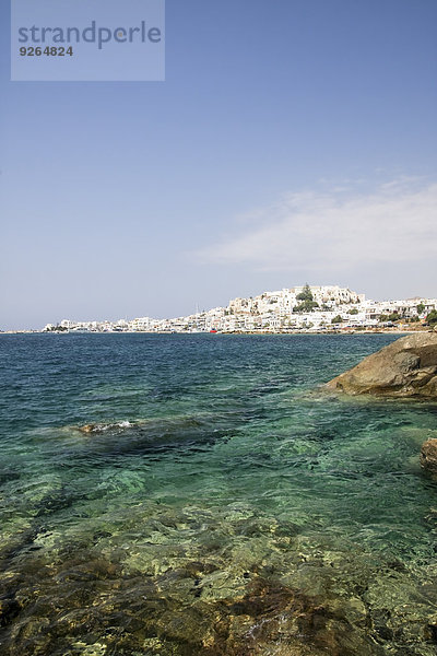 Griechenland  Kykladen  Naxos Stadt und Hafen