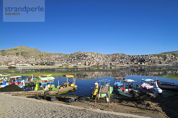 Südamerika  Peru  Puno  Titicacasee  Boote