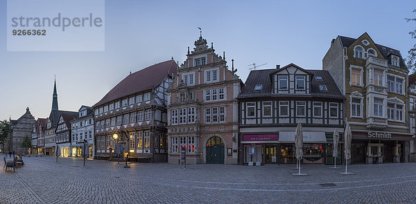 Deutschland  Niedersachsen  Hameln  Altstadt am Abend