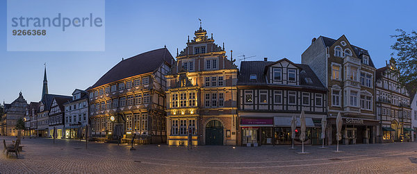 Deutschland  Niedersachsen  Hameln  Altstadt am Abend
