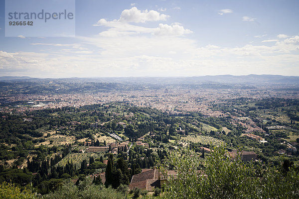 Italien  Toskana  Florenz  Blick von Fiesole über die Stadt