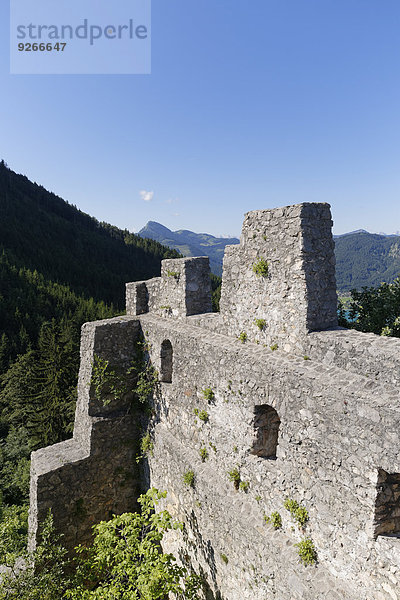Österreich  Salzburger Land  Salzkammergut  Blick auf Schloss Wartenfels