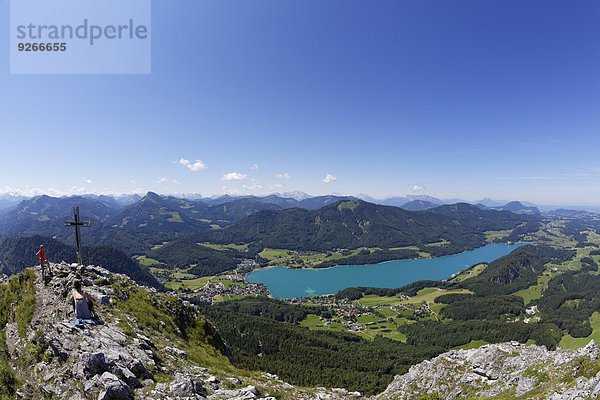 Österreich  Salzburger Land  Salzkammergut  Blick vom Frauenkopf auf Fuschl am See und Fuschlsee