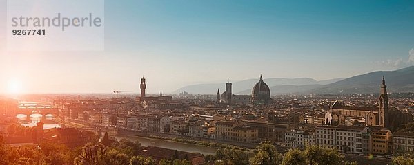 Panoramastadtbild  Florenz  Toskana  Italien