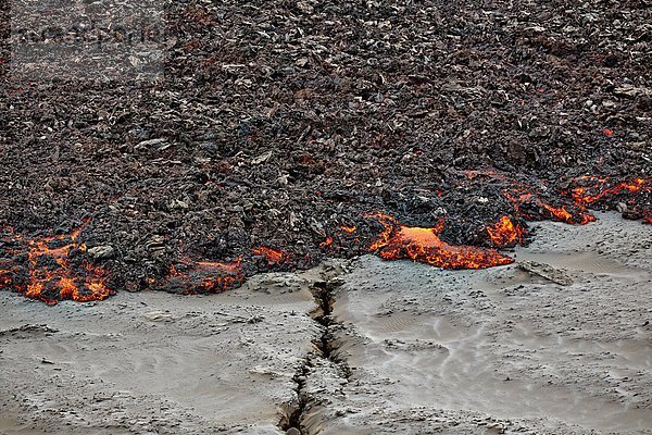 Vulkan Bardarbunga  Riss im Boden am Lavafeld Holuhraun am 02.09.2014  Island