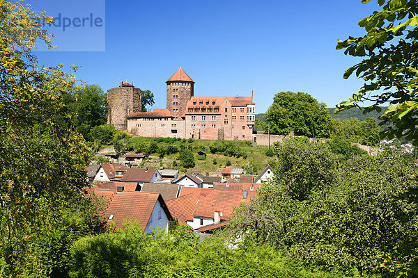 Burg und Stadt Rieneck im Sinntal  Unterfranken  Bayern  Deutschland