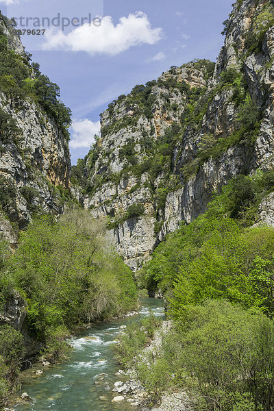 Schlucht  La Jacetania  Aragonien  Spanien