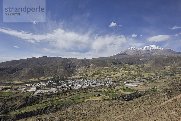 Ausblick auf den Ort Putre  Región de Arica y Parinacota  Chile