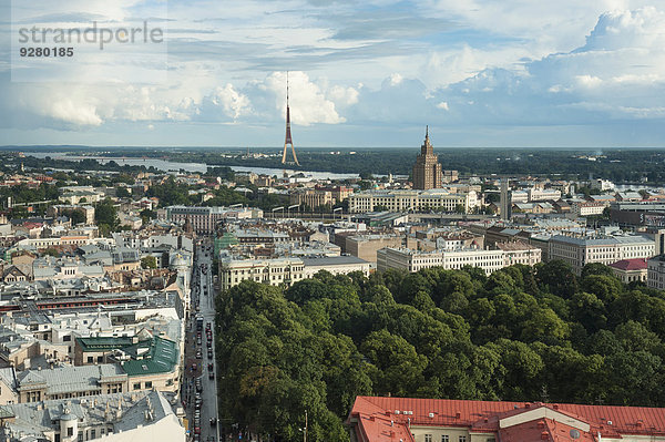 Ausblick vom Hotel Latvia auf Riga  Centrs  Riga  R?gas pils?ta  Lettland
