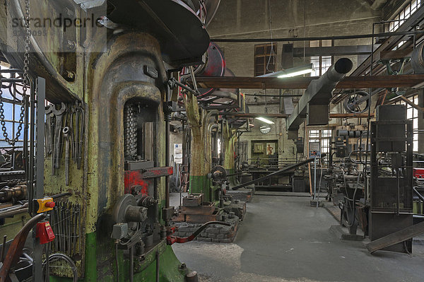Gesenkschmiede mit Spindelpressen  ehemals Fabrik Dietz und Pfriem  1911  heute Industriemuseum  Lauf an der Pegnitz  Mittelfranken  Bayern  Deutschland