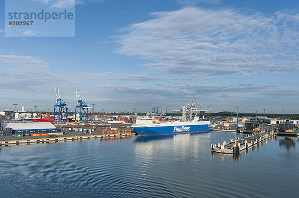Helsinki Hauptstadt Schiff Container