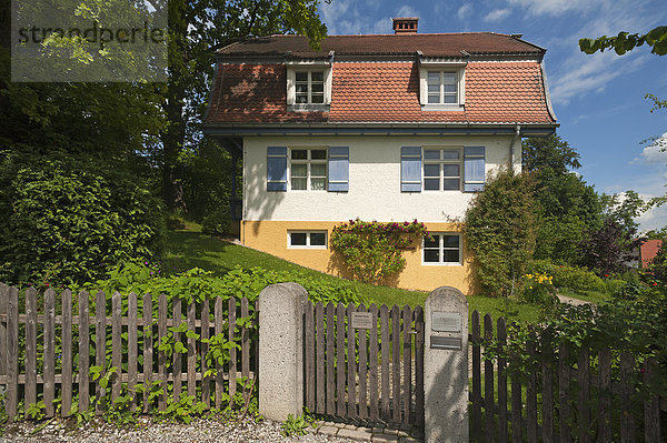 Wohnhaus Kunstmaler Maler Bayern Deutschland Murnau am Staffelsee Oberbayern