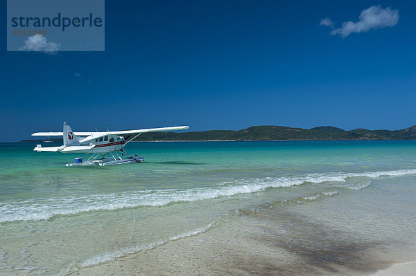 Wasserflugzeug  Whitehaven Beach  Whitsunday Islands  Queensland  Australien