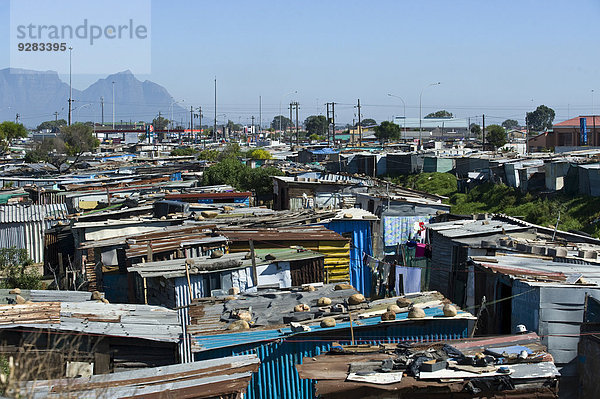 Ausblick auf Khayelitsha Township vom N2 Highway  Kapstadt  Westkap  Südafrika