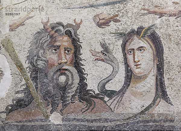 Mosaik  Okeanos und Tethys  Zeugma-Mosaik-Museum oder Zeugma Mozaik Müzesi  Gaziantep  Südostanatolien  Anatolien  Türkei
