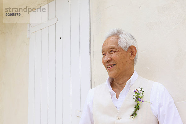 Senior Senioren Mann lächeln Erwachsener japanisch