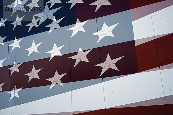 Amerikanische Flagge in Doppelbelichtung