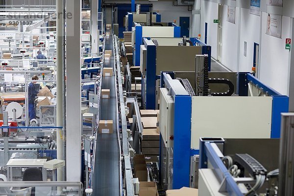 Ansicht einer Papierverpackungsfabrik