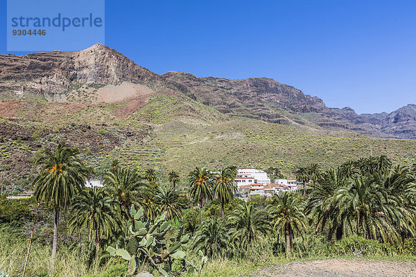 Berglandschaft  bei Artenara  Gran Canaria  Kanarische Inseln  Spanien