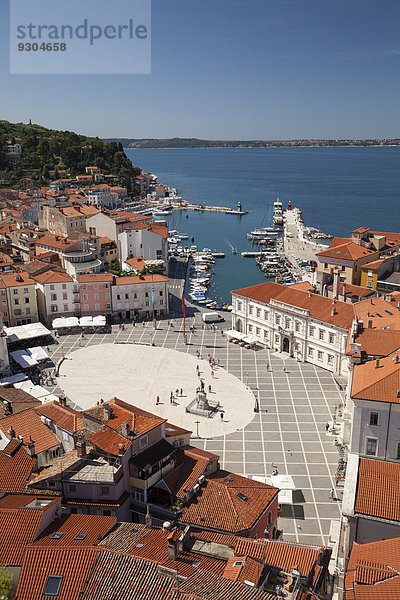 Hafen Geschichte Quadrat Quadrate quadratisch quadratisches quadratischer Ansicht Istrien Piran Slowenien