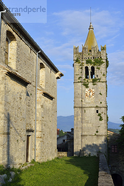 Stadt Kirche klein Glocke Kroatien Istrien