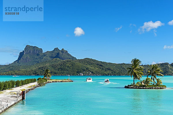 Ausblick auf den Vulkan Mont Otemanu  Bora Bora  Französisch-Polynesien